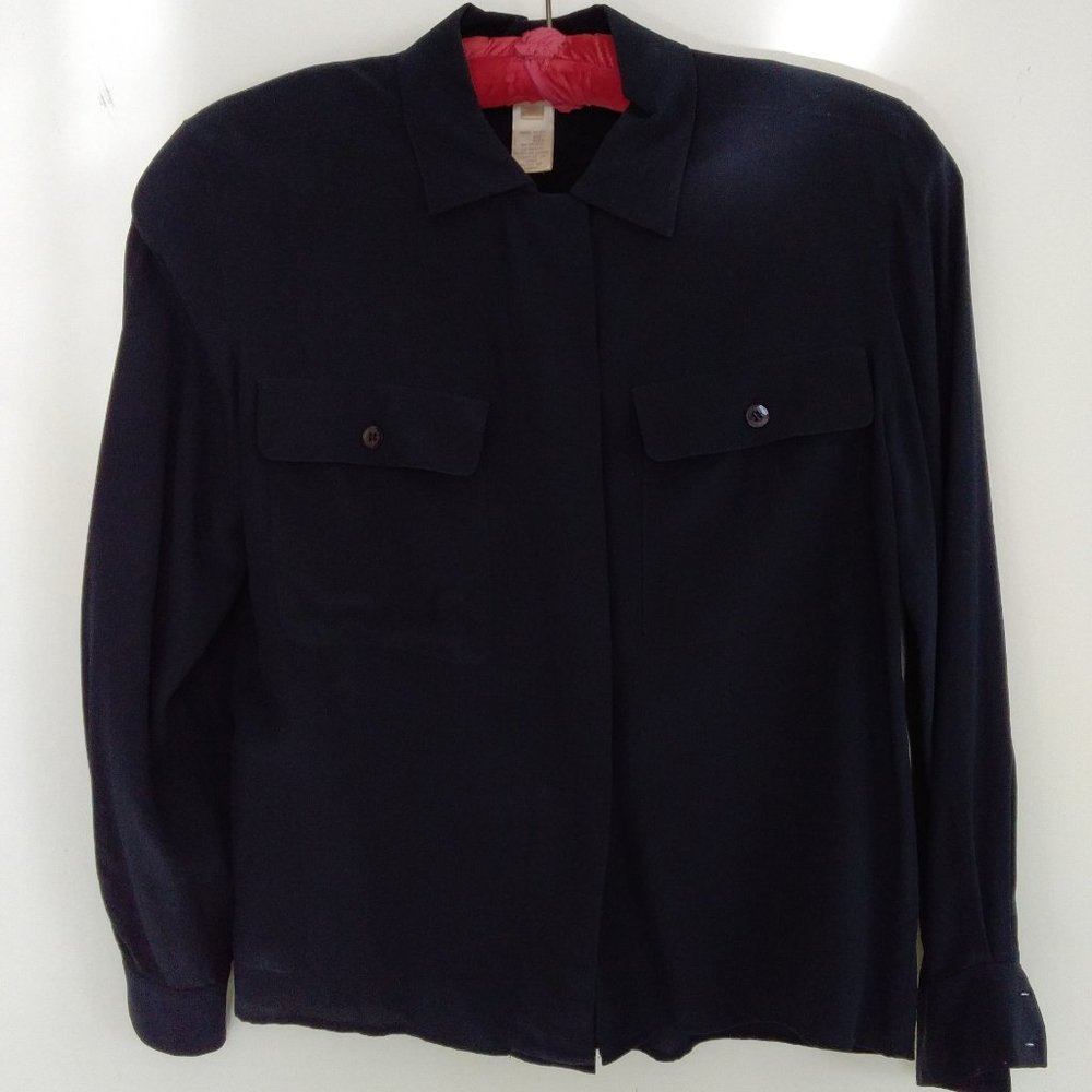 JONES NEW YORK PETITE SILK BLOUSE